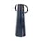 16" Dark Blue Ceramic Textured Cone Vase with Curved Handles